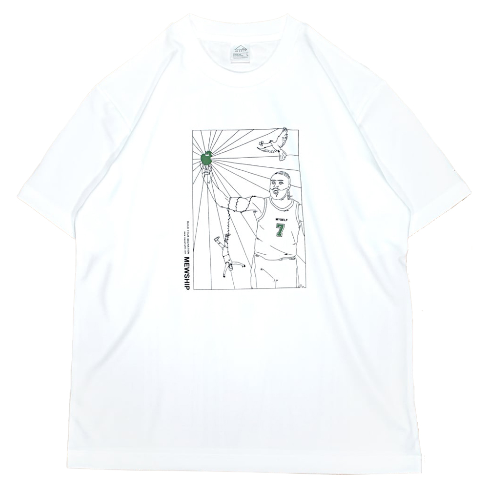 Mewship Tシャツ【JB APPLE】White×Black×Green
